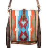 ADBG269 American Darling Large Cross Body Bag - Handcrafted Saddle Blanket & Western Leather Purse