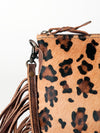 ADBG109 American Darling Hair-On Cowhide Crossbody Bag with Fringe