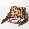 ADBG109 American Darling Hair-On Cowhide Crossbody Bag with Fringe