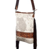 ADBG317 American Darling Hair-on Cowhide & Hand Tooled Leather Large Cross body Bag
