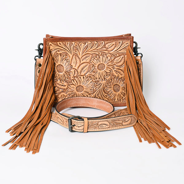 ADBG325 American Darling Hand Tooled Leather Messenger Bag