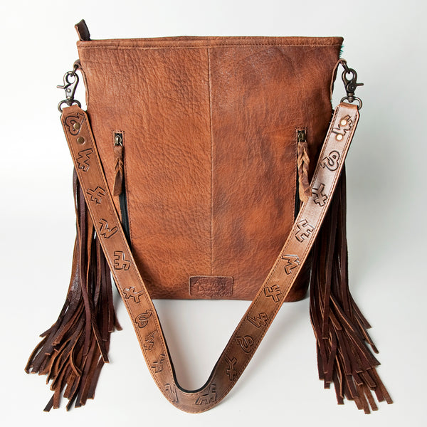 ADBG316 American Darling Hand Tooled Genuine Leather Large Cross body Bag