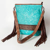 ADBG316 American Darling Hand Tooled Genuine Leather Large Cross body Bag