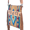 ADBG298 American Darling Hand Tooled Leather Saddle Blanket Crossbody