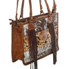 ADBG375 American Darling Handcrafted Hair-On Cowhide Tote Bag with Western Fringes
