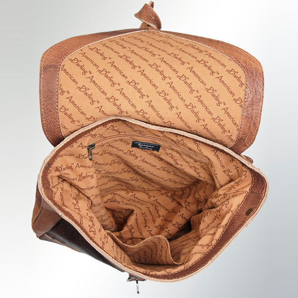 ADBG386 American Darling Hand Tooled Leather Backpack Bag