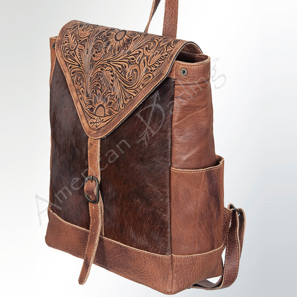 ADBG386 American Darling Hand Tooled Leather Backpack Bag