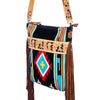 ADBG223 American Darling Large Cross body Bag - Hand Tooled Leather & Woven Saddle Blanket