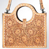 ADBG500 American Darling Hand Tooled Floral Leather Western Tote Bag