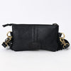 ADBG403BKW Luxury Genuine Leather Small Crossbody Bag Featuring Hand-Tooled Artistry