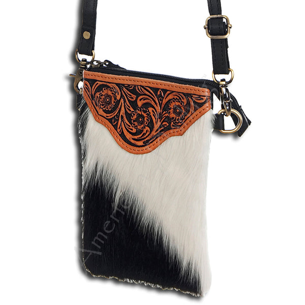 ADBG406 American Darling Hand Tooled Leather Small Cross body Bag