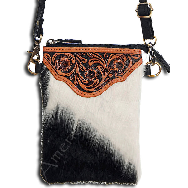 ADBG406 American Darling Hand Tooled Leather Small Cross body Bag