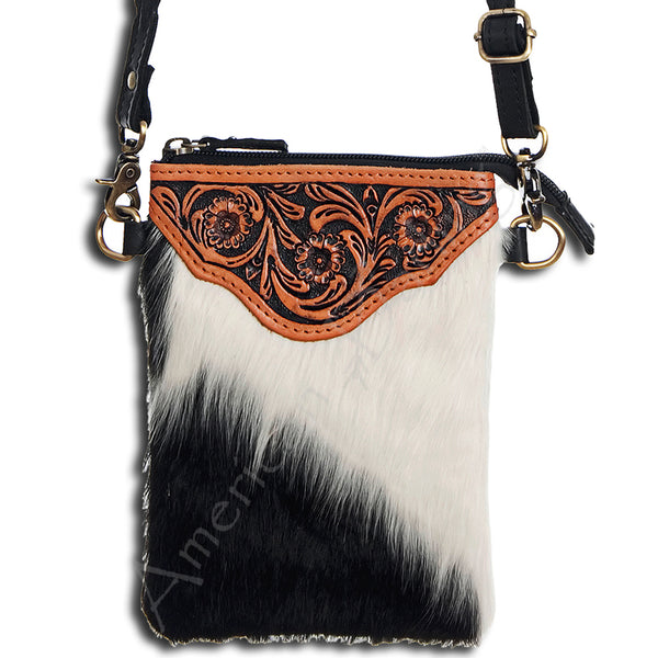 ADBG406 American Darling Hand Tooled Leather Small Cross body Bag