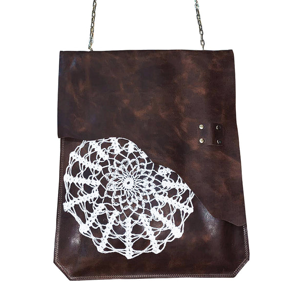 ADBG415 American Darling Embroidered Leather Messenger Bag