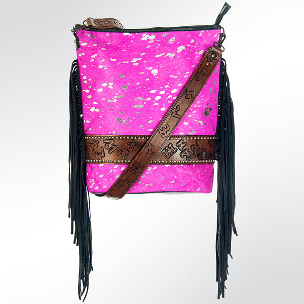 ADBG316 American Darling Hand Tooled Genuine Leather Large Cross body Bag
