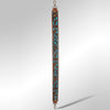 ADBT106 Tooled Leather Bag Strap - Turquoise Blue with Floral Design