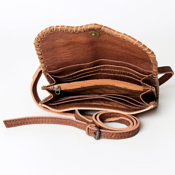 ADBG446 High-Quality American Darling Hand-Tooled Leather Wallet with Floral Motif