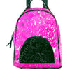 ADBGS156 Natural Cowhide Leather Backpack with Hand-Tooled Floral Pocket - Western Style