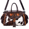 ADBG455 Luxury Genuine Leather and Hair on Hide Weekender Duffel for Elite Travel