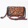 ADBG485 Handcrafted Western Leather Tooled Crossbody Convertible Bag