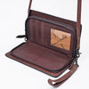 ADBG485 Handcrafted Western Leather Tooled Crossbody Convertible Bag