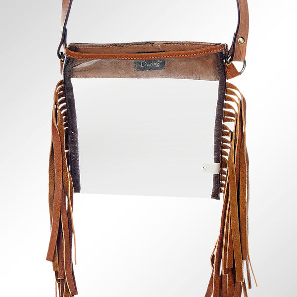 LC-ADBGZ149 Clear Bag Hand Tooled Genuine Leather Women Bag Western Handbag Purse