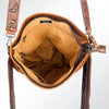 ADBG316 American Darling Hand Tooled Genuine Leather Large Cross body Bag