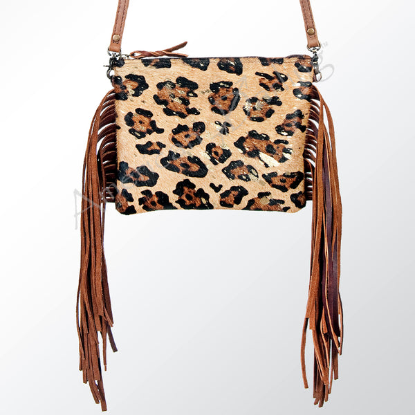 ADBG109 American Darling Hair-On Cowhide Crossbody Bag with Fringe