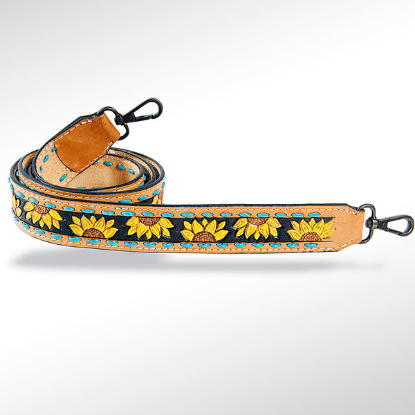 LC-ADSTF101Hand Tooled Genuine Leather Handle Strap