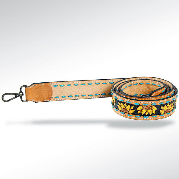 LC-ADSTF101Hand Tooled Genuine Leather Handle Strap