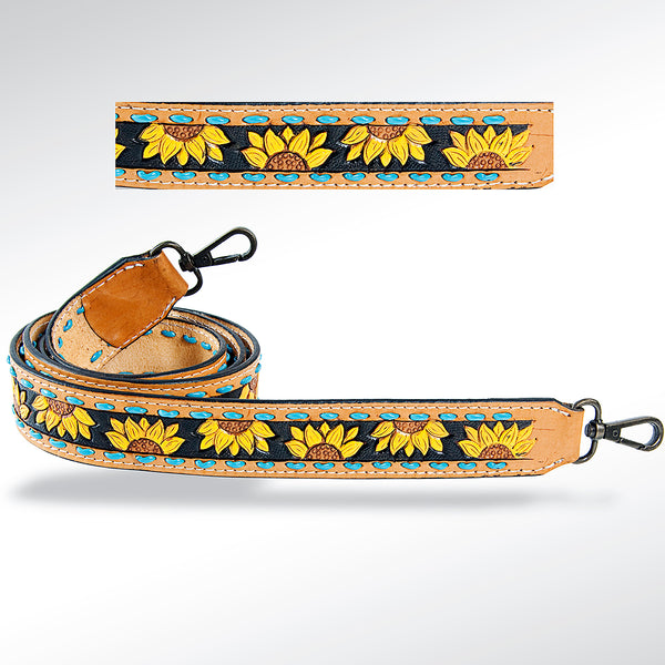 LC-ADSTF101Hand Tooled Genuine Leather Handle Strap