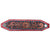 LC-ADBRF105 Tooled Leather Wristband - Floral Design with Red Edge & Turquoise Whipstitch