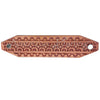LC-ADBRF106 Hand-Tooled Leather Wristband - Geometric Pattern with Snap Closure