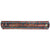 ADBRF111 Hand-Tooled Leather Wristband - Feather Motif with Turquoise Stitching