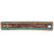 LC-ADBRF113 Hand-Tooled Leather Wristband - Turquoise Border with Floral Design
