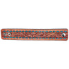 LC-ADBRF117 Hand Tooled Leather Wrist Strap with Turquoise Lacing - Western Floral Design