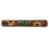LC-ADBRF121 Hand Tooled Leather Cactus Cuff Bracelet - Western Painted Design