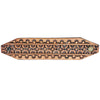 LC-ADBRF123 Stamped Leather Western Cuff Bracelet - Geometric Tooling & Natural Tan Finish