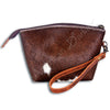 ADBG443 Genuine Hair on Hide Compact Coin Purse with Secure Top Zip Closure