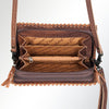 ADBG485 Handcrafted Western Leather Tooled Crossbody Convertible Bag