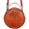 ADBG498 American Darling Hand Tooled Floral Leather Western Canteen Bag