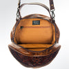 ADBG498 American Darling Hand Tooled Floral Leather Western Canteen Bag
