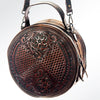 ADBG498 American Darling Hand Tooled Floral Leather Western Canteen Bag