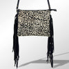ADBG109 American Darling Hair-On Cowhide Crossbody Bag with Fringe