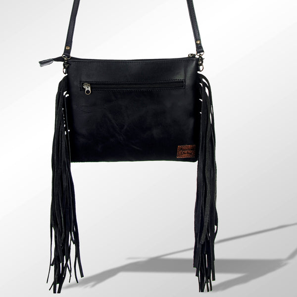 ADBG109 American Darling Hair-On Cowhide Crossbody Bag with Fringe