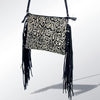 ADBG109 American Darling Hair-On Cowhide Crossbody Bag with Fringe