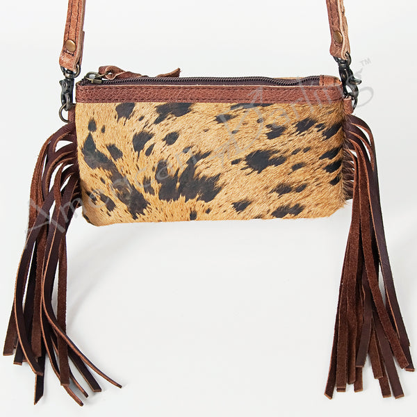 ADBGS142 Mini Crossbody - Hair-On Leather Fringe Bag with Removable Strap