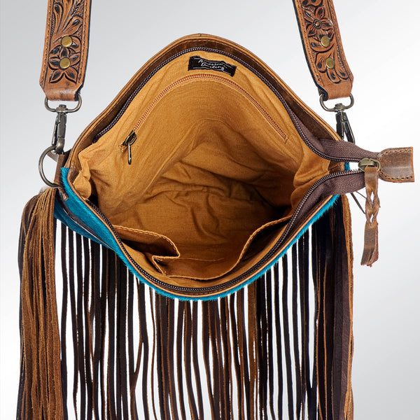 ADBGS192 Large Crossbody Genuine Western Leather Women Bag Pearl