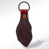 LC-ADKR159 Tooled Leather Feather Keyringwarm brown Western Leaf Shape