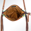 ADBG236 American Darling Handcrafted Cross body Bag with Hand-Woven Saddle Blanket & Fringes